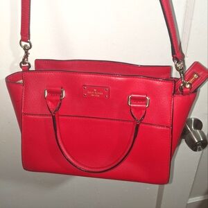 Kate Spade red leather purse like NEW